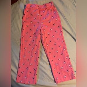Pink Izod Slacks with Sailboat Print